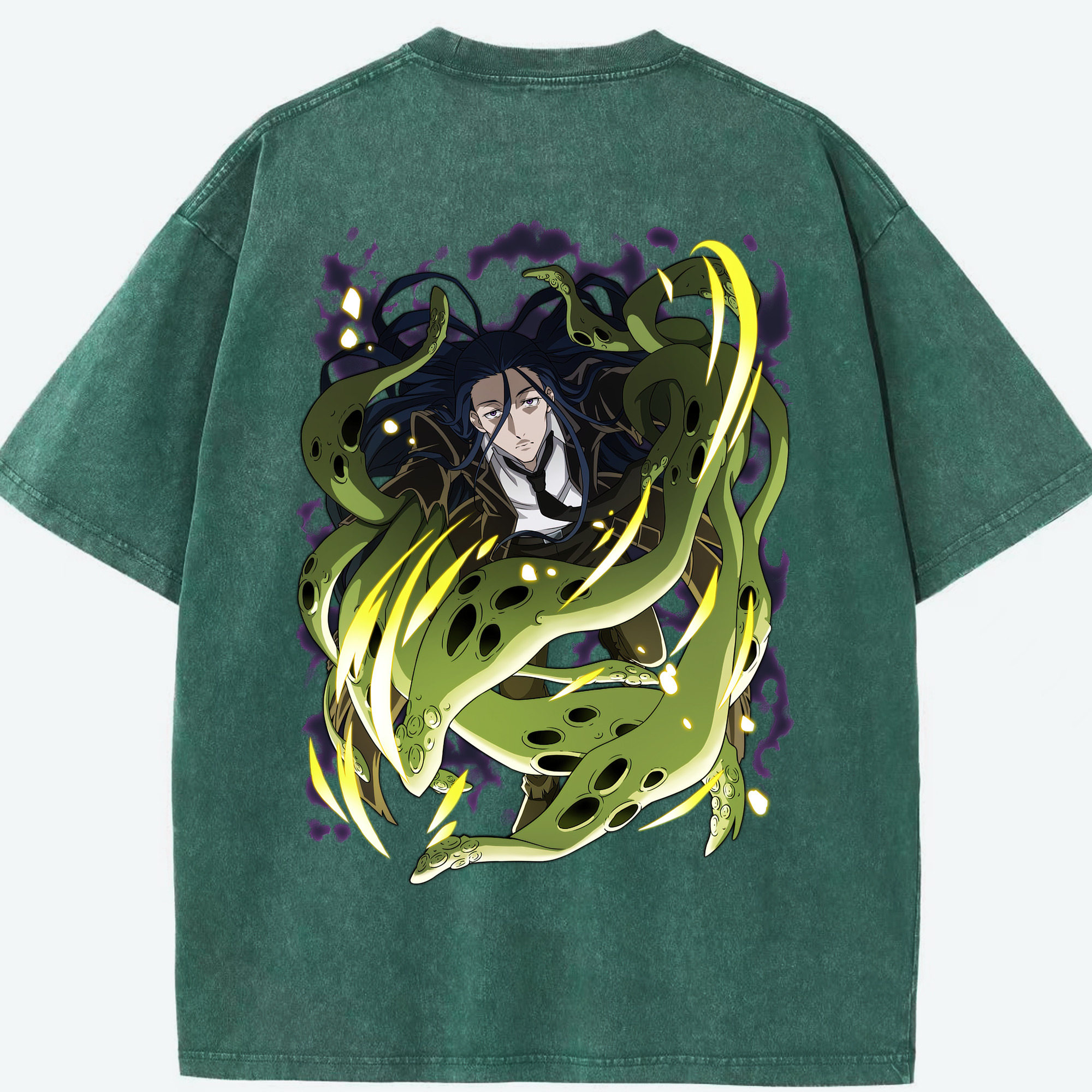 （画像用） 文豪ストレイドッグス Bungo Stray Dogs 綿100% ヴィンテージ風 半袖Tシャツ（背面プリント）